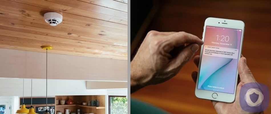 Vivint smoke alarm and app