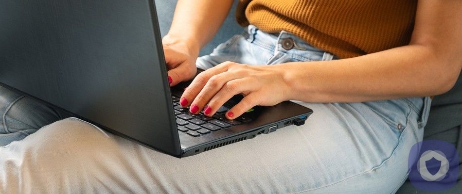 Woman Working on Laptop